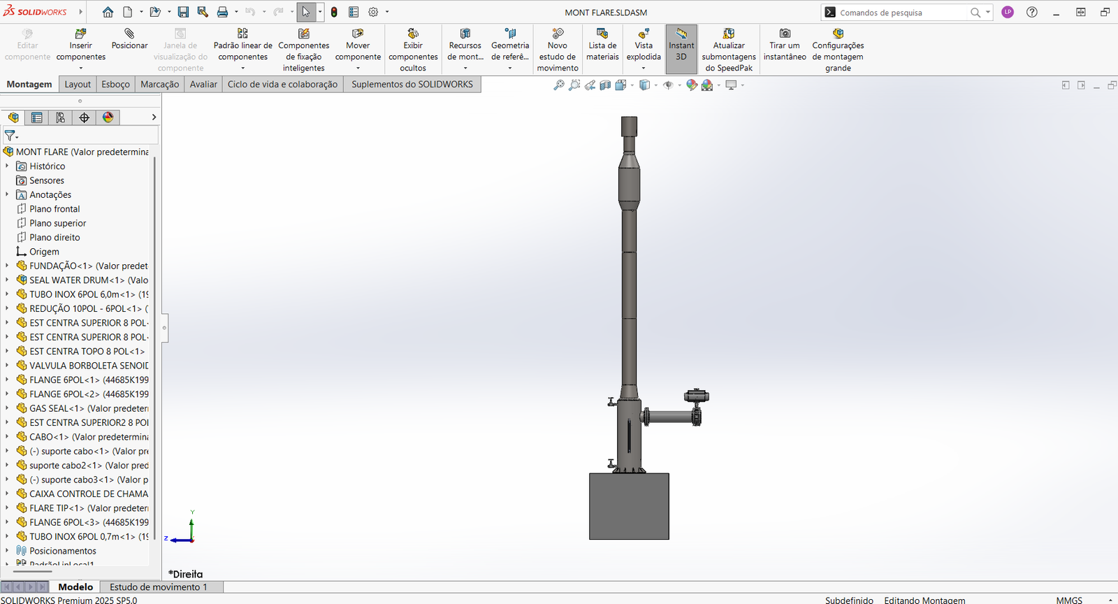 Prancha técnica Flare — vista lateral — engenharia 4WaTT